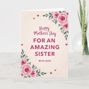Rose Mothers Day Sister Card
