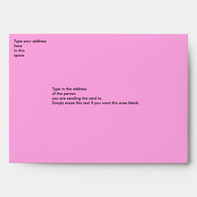 Rose Motif envelope - dark pink (Front)