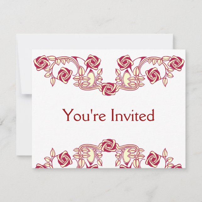 Rose Motif Invitation (Front)
