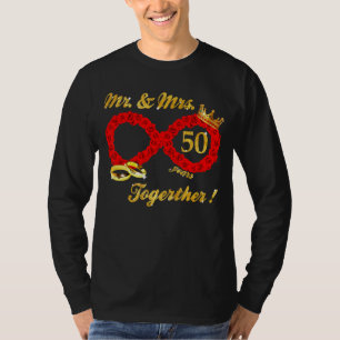 Rose Mr Mrs Infinite Love Together Married Couple T-Shirt