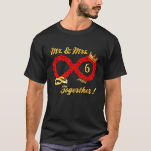 Rose Mr Mrs Infinite Love Together Married Couple T-Shirt