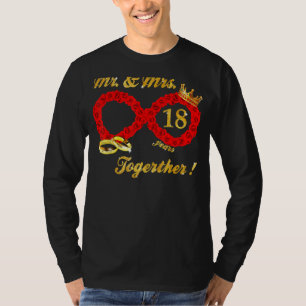 Rose Mr Mrs Infinite Love Together Married Couple  T-Shirt