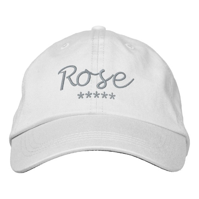 Rose Name Embroidered Hat (Front)