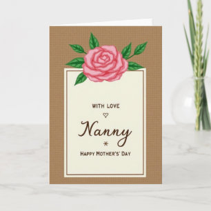 Rose Nanny Sweet Mothers Day Card