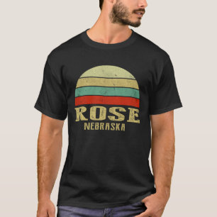 ROSE NEBRASKA Vintage Retro Sunset T-Shirt