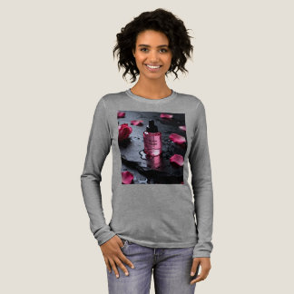 Rose Noir Luxury Skincare Aesthetic Long Sleeve T- Tri-Blend Shirt