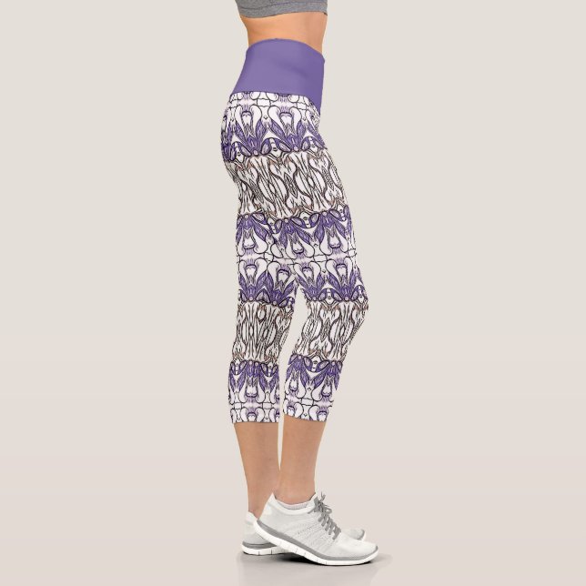 rose of blue capri leggings (Right)