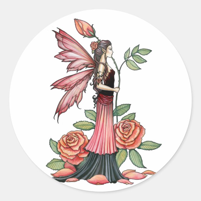 Rose of Fire Fairy Stickers (Front)