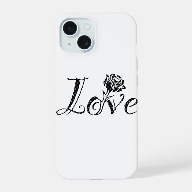 Rose of love iPhone 15 case (Back)