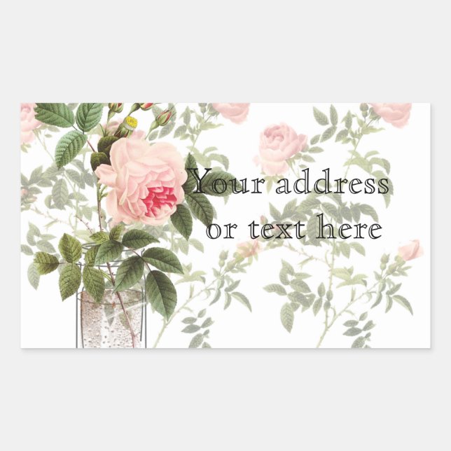 Rose of Orleans White  Mason Jar and Daffodils Rectangular Sticker (Front)