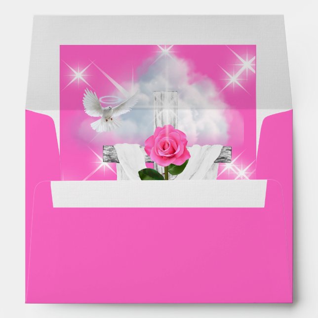 Rose Of Sharon Easter Pink Envelopes (Back (Bottom))