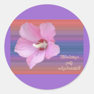 Rose of Sharon Party Invitation Sticker