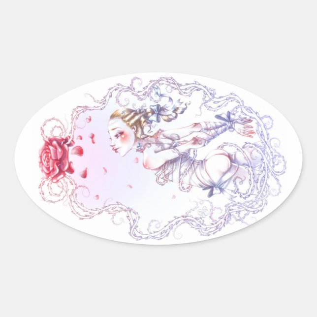 Rose of Versailles Oval Sticker (Front)