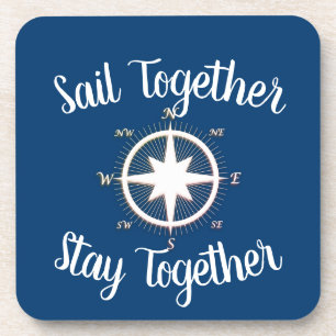 Rose of Winds Nautical Compass Custom Coaster