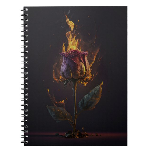rose on fire notebook (Front)