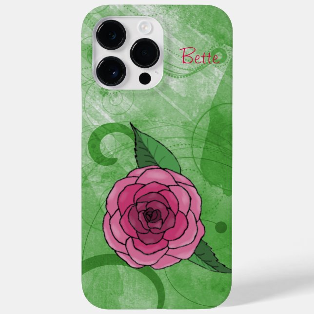Rose On Green  Case-Mate iPhone Case (Back)