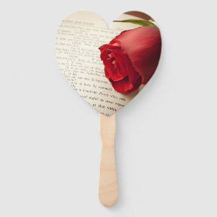 Rose on Shakespeare Hand Fan
