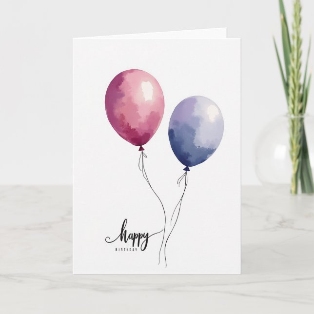 Rose Orb Birthday Card (Front)