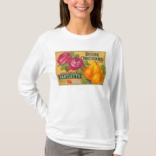 Rose Orchard Pear Crate Label T-Shirt (Front)