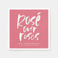 Rosé over roses fun pink Galentine's friend party