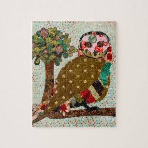 Rose Owl Floral Puzzle