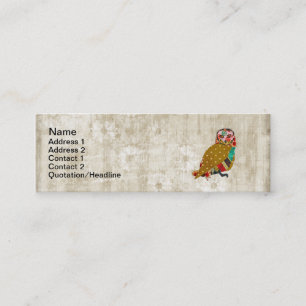 Rose Owl Whitewash Floral Vintage Business Cards