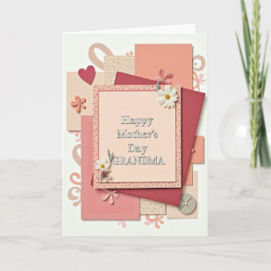 Rose Paper Mothers Day Grandma Card