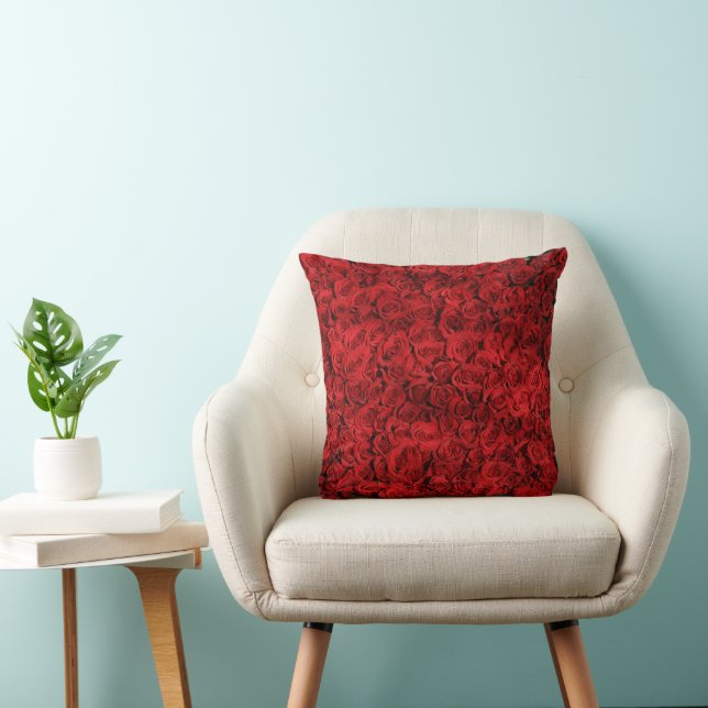 Rose Patch Throw Pillow For Valentine's Day (Chair)