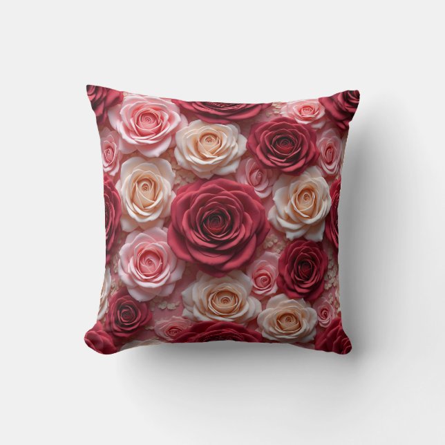Rose pattern cushion (Front)