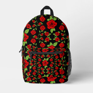 Rose Pattern Home Gifts Printed Backpack
