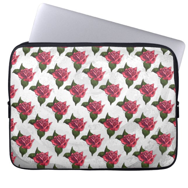 Rose Pattern Laptop Sleeve (Front)