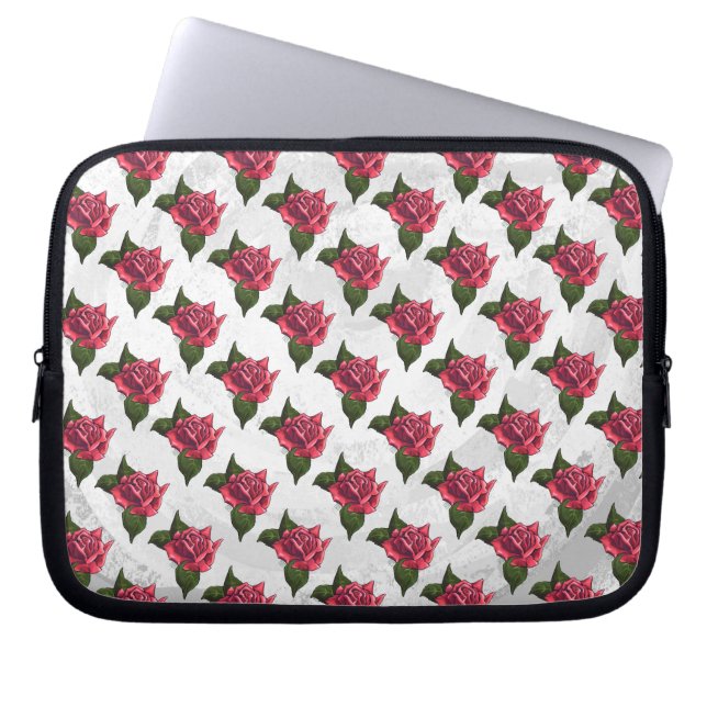 Rose Pattern Laptop Sleeve (Front)