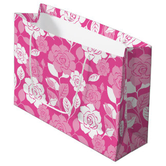 ROSE PATTERN (PINK) LARGE GIFT BAG