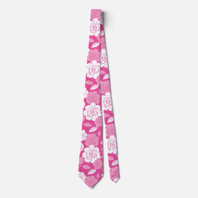 ROSE PATTERN (PINK) TIE (Front)