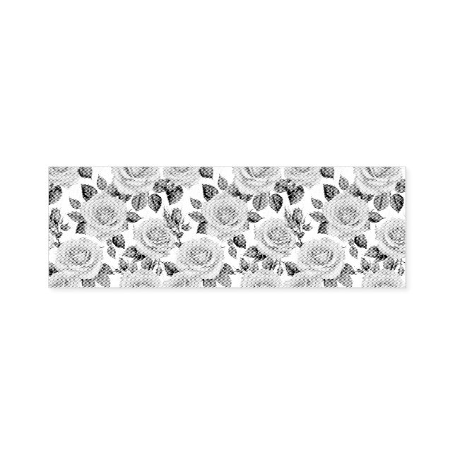 rose pattern self inking stamp (Design)