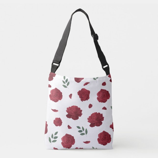 Rose Pattern Shoulder Bag | Tote Bag (Front)