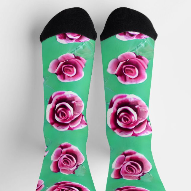 Rose Pattern Socks (Top)