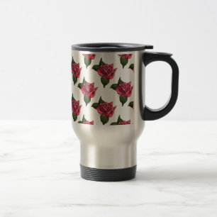 Rose Pattern Travel Mug
