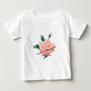 Rose (Peach) - Beautiful nature Baby T-Shirt