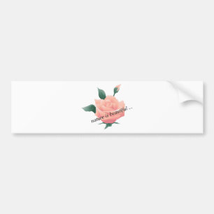 Rose (Peach) - Beautiful nature Bumper Sticker