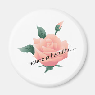 Rose (Peach) - Beautiful nature Magnet
