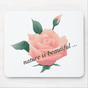 Rose (Peach) - Beautiful nature Mouse Pad