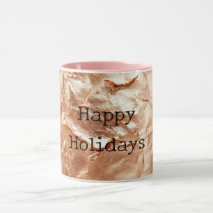 Rose Peach Gold Glam Mug