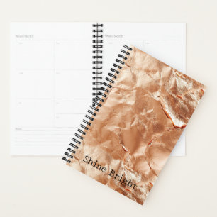 Rose Peach Gold Glam Planner