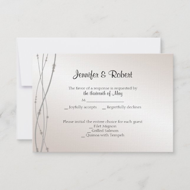 Rose Pearl 30th Anniversary Response Card (Front)