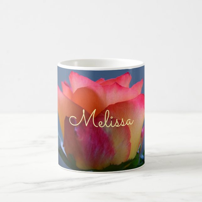 Rose Personalizable Name Coffee Mug (Center)