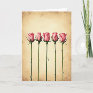 Rose Petal Birthday Card