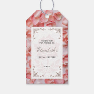 Rose Petal Bridal Shower Favour Tag