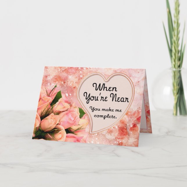 Rose Petal Heart - Inside Verse Holiday Card (Front)