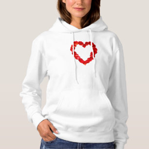 Rose Petal Heart Shape Hoodie